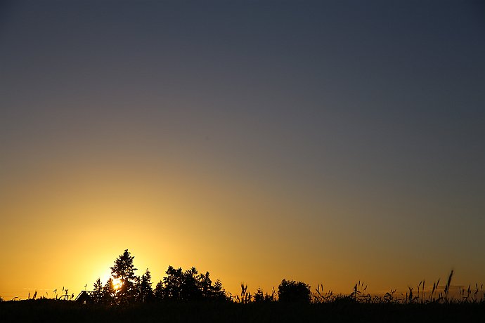 Zachód słońca  w Łochowie : zachód słońca, niebo