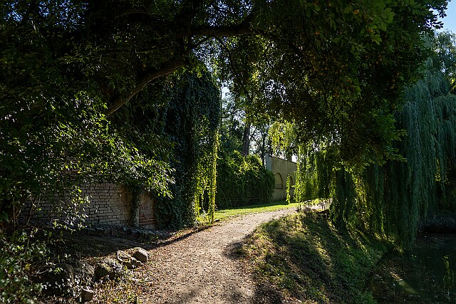 Park przy pałacu w Lubostroniu